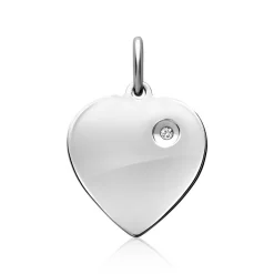 Herz Anhänger gravierbar 925er Silber Diamant SP0836SL