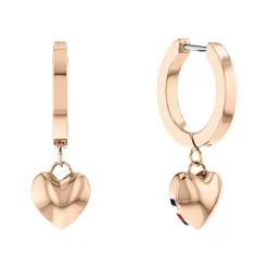 Herz Creolen für Damen aus rosévergoldetem Edelstahl THE0100