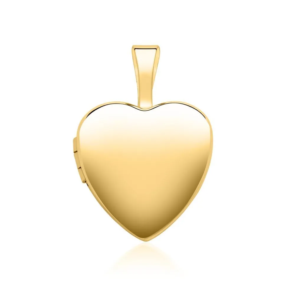Herz Medaillon aus 585er Gold aufklappbar gravierbar GP0298SL