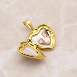 Herz Medaillon aus 585er Gold aufklappbar gravierbar GP0298SL