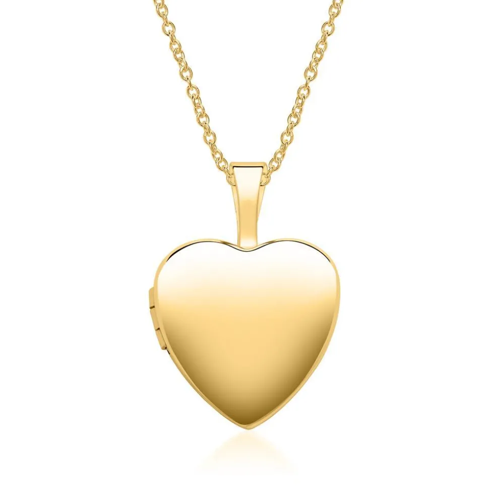 Herz Medaillon aus 585er Gold aufklappbar gravierbar GP0298SL