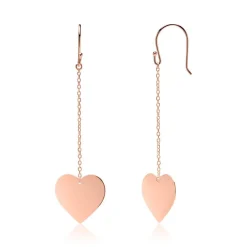 Herz Ohrhänger aus rosévergoldetem Sterlingsilber SE0911SL