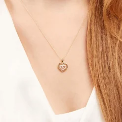 Herzanhänger aus 750er Gold mit Brillanten BDP0028-18KGSL