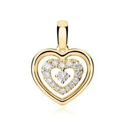Herzanhänger aus 750er Gold mit Brillanten BDP0028-18KGSL