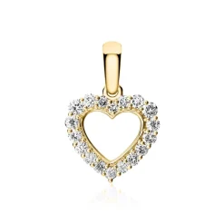Herzanhänger aus 750er Gold mit Brillanten BDP0026-18KGSL