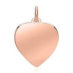 Herzanhänger aus 585er Roségold gravierbar GP0292SL