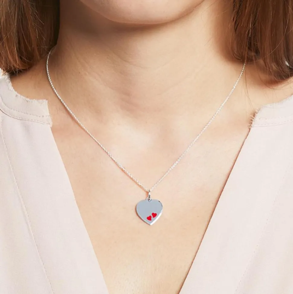 Herzanhänger aus 925er Sterlingsilber gravierbar SP0883SL