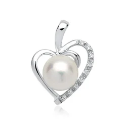 Herz-Anhänger 585er Weißgold 9 Diamanten DP0068SL