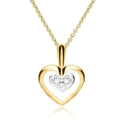 Herzanhänger für Damen aus 585er Gold mit Diamanten DP0262-GSL