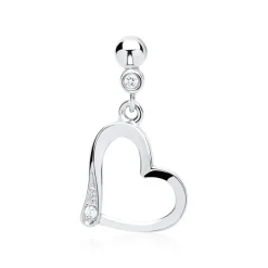 Herz-Anhänger Weißgold mit 2 Diamanten 0,018 ct. DP0034SL