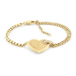 Herzarmband für Damen aus Edelstahl, gold, gravierbar 2780929