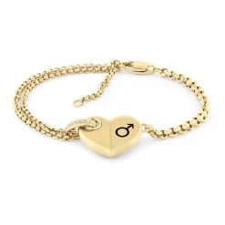 Herzarmband für Damen aus Edelstahl, gold, gravierbar 2780929