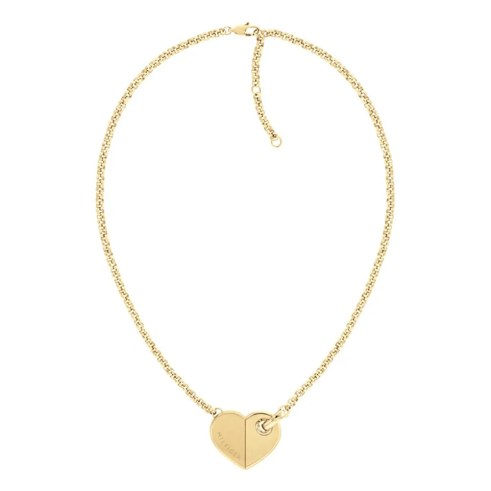 Herzkette für Damen aus Edelstahl vergoldet, gravierbar 2780927