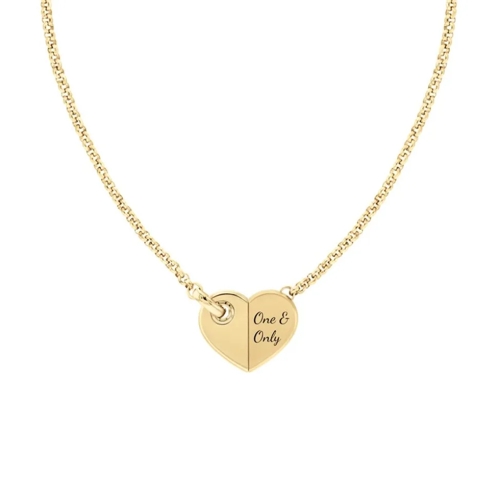 Herzkette für Damen aus Edelstahl vergoldet, gravierbar 2780927