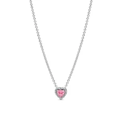Herzkette für Damen, Timeless, Sterlingsilber, Zirkonia 398425C02