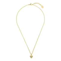 Herzkette für Mädchen aus Edelstahl, IP Gold 2036823