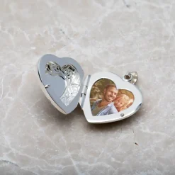 Herzmedaillon aus 925er Sterlingsilber gravierbar SP0947SL