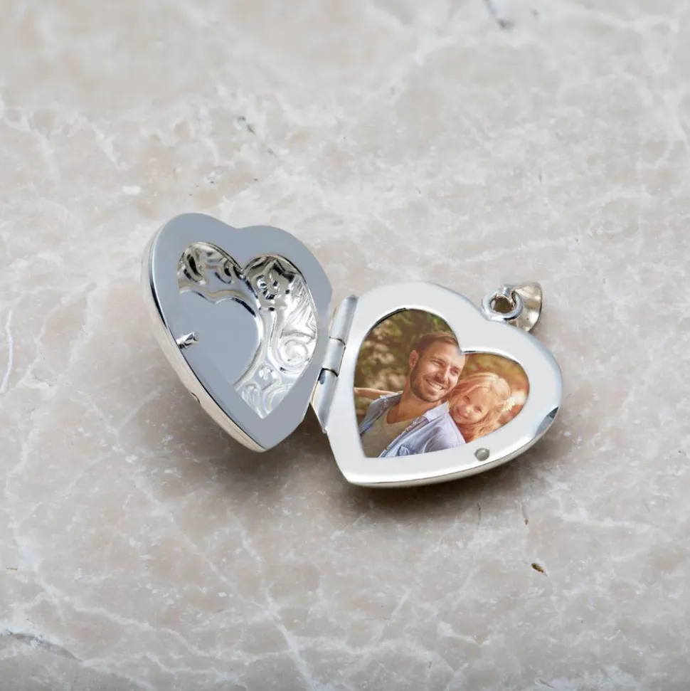 Herzmedaillon aus 925er Sterlingsilber gravierbar SP0947SL