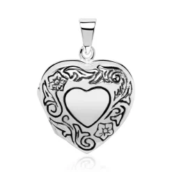 Herzmedaillon aus 925er Sterlingsilber gravierbar SP0947SL