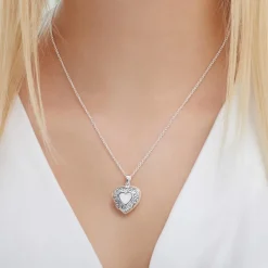 Herzmedaillon aus 925er Sterlingsilber gravierbar SP0947SL