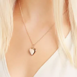 Herz-Medaillon gravierbar rosé vergoldet SP0770SL