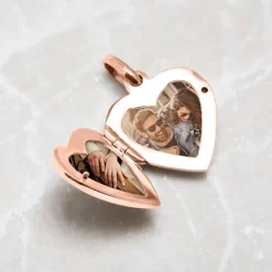 Herz-Medaillon gravierbar rosé vergoldet SP0770SL