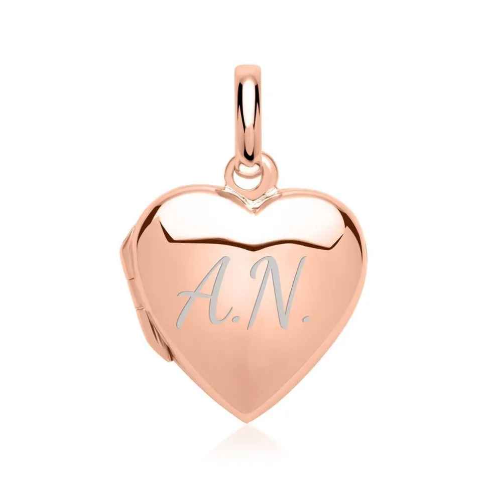 Herz-Medaillon gravierbar rosé vergoldet SP0770SL