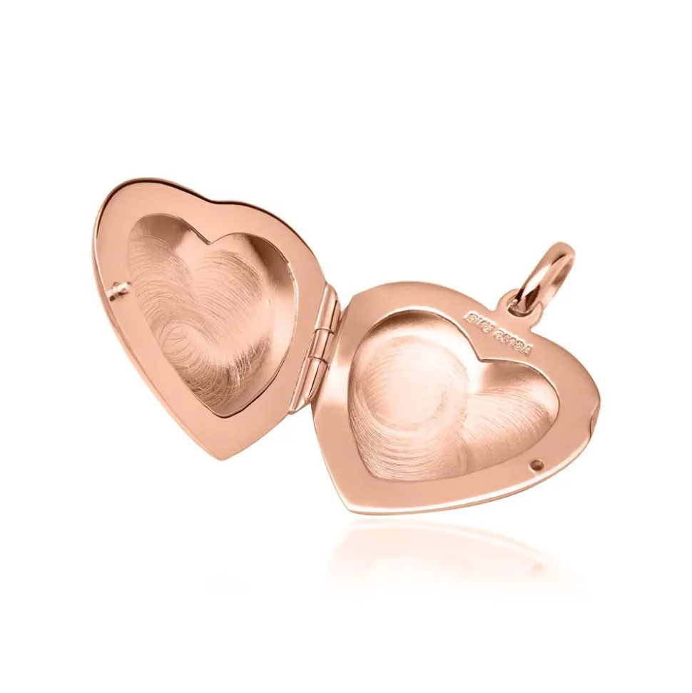 Herz-Medaillon gravierbar rosé vergoldet SP0770SL