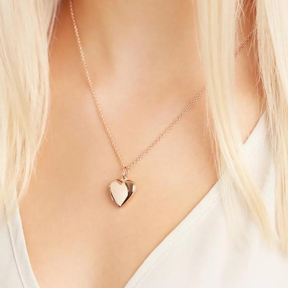 Herz-Medaillon gravierbar rosé vergoldet SP0770SL