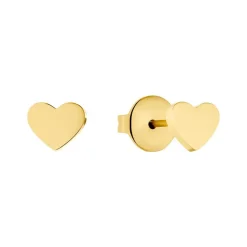 Herzohrstecker für Mädchen aus vergoldetem Edelstahl 2033363