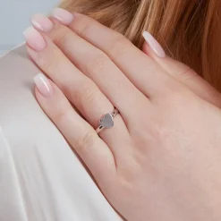 Herzring aus 925er Sterlingsilber Gravuroption SR0422SL