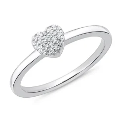 Herzring für Damen aus 925er Silber mit Zirkonia SR0490SL