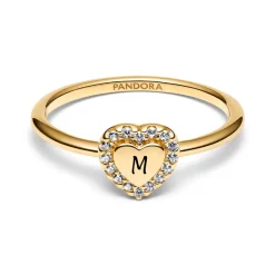 Herzring für Damen, IP Gold, Timeless, gravierbar 163801C01