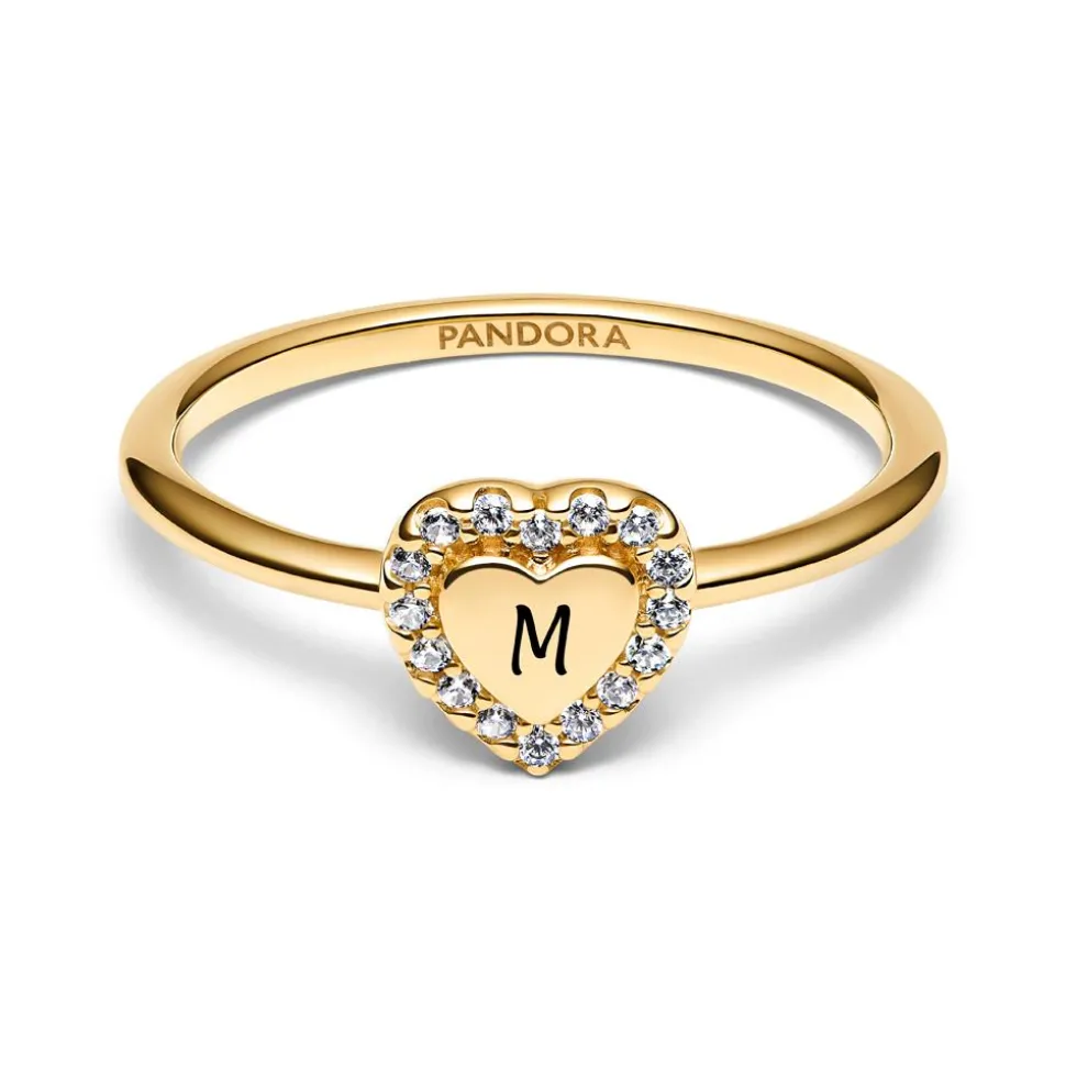 Herzring für Damen, IP Gold, Timeless, gravierbar 163801C01