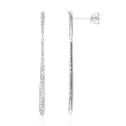 Hängende Diamant Ohrstecker aus 750er Weißgold DE0314-18KW