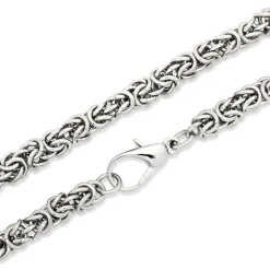 Hochglanzpolierte Edelstahl Königskette 8x8mm N5017