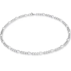 Hochglanzpolierte Edelstahlkette Figarokette N5009