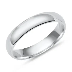 Hochglanzpolierter 925 Silberring 4mm R8538SL