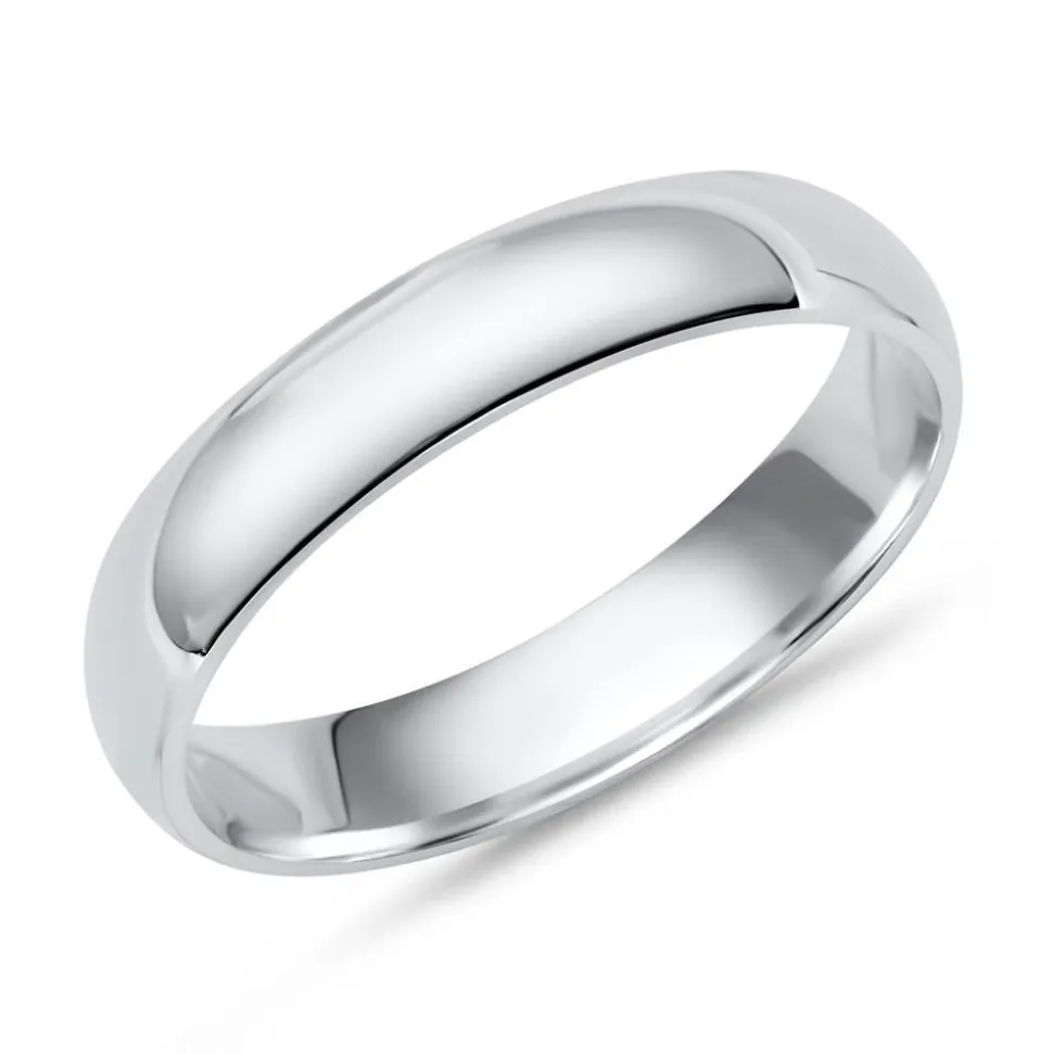 Hochglanzpolierter 925 Silberring 4mm R8538SL