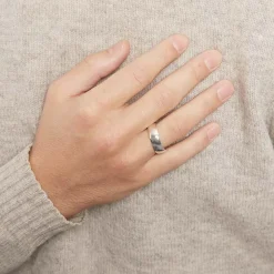 Hochglanzpolierter 925 Silberring 7mm R8539SL