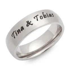 Hochwertiger Edelstahlring inkl. Lasergravur R9143lge