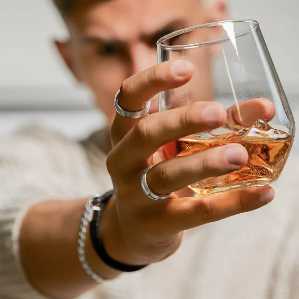 Hochwertiger 925er Silberring teilmattiert R8547SL