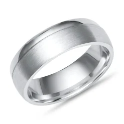 Hochwertiger 925er Silberring teilmattiert R8547SL