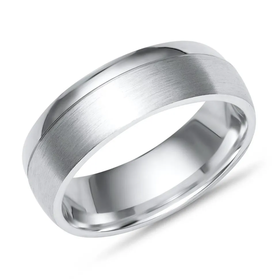 Hochwertiger 925er Silberring teilmattiert R8547SL