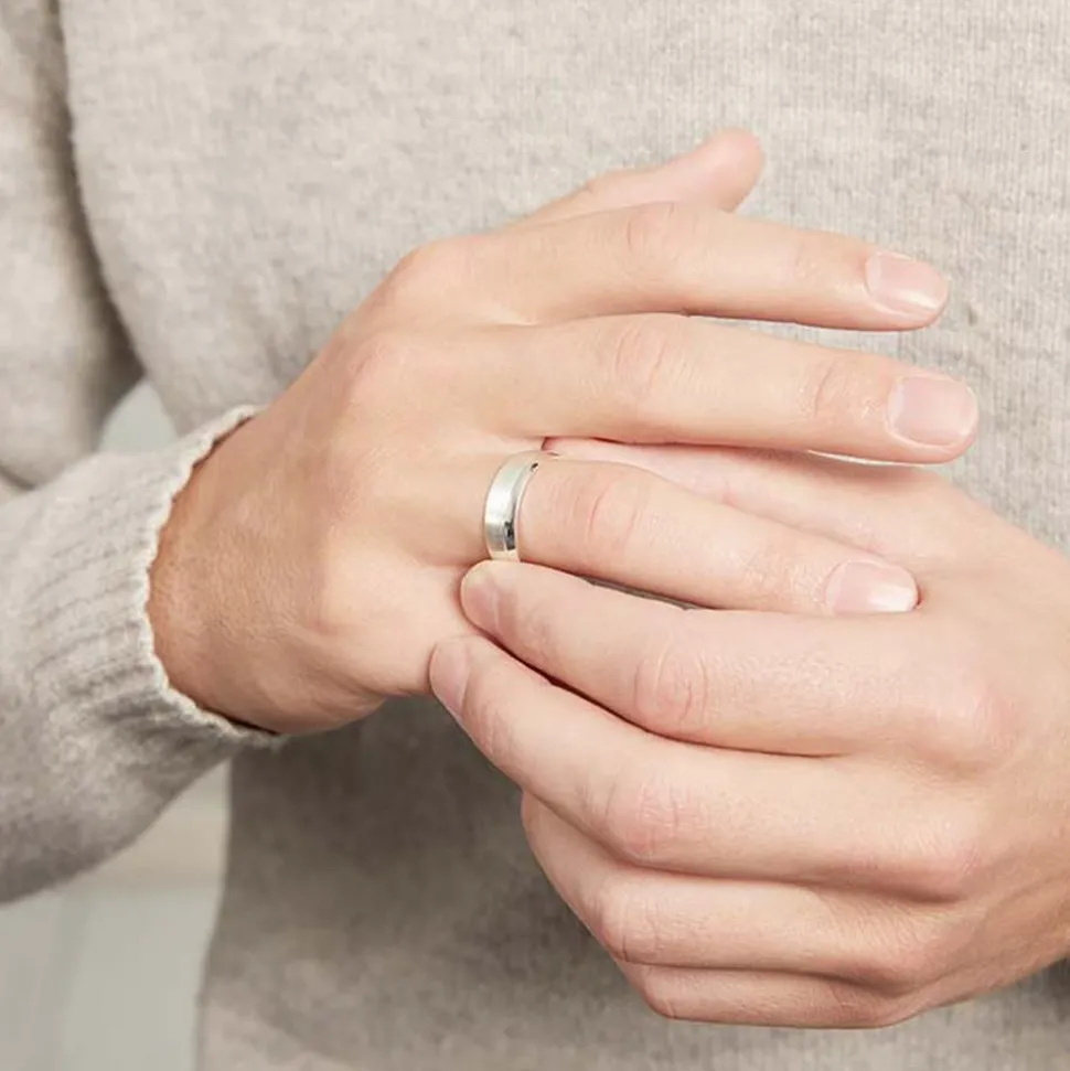 Hochwertiger 925er Silberring teilmattiert R8547SL