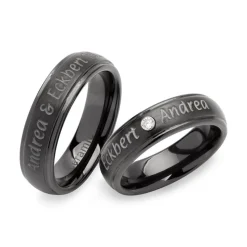 Hochwertiger kratzfester Schwarzer Keramik Ring KR0008SL