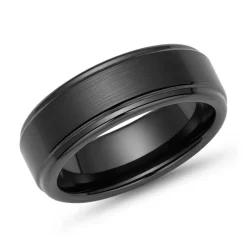 Hochwertiger kratzfester Schwarzer Keramik Ring KR0001SL