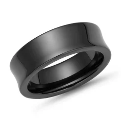 Hochwertiger kratzfester Schwarzer Keramik Ring KR0003SL
