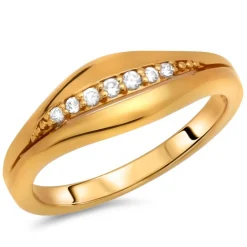 Hochwertiger Silberring vergoldet Zirkonia SR0188SL