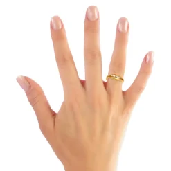 Hochwertiger Silberring vergoldet Zirkonia SR0188SL